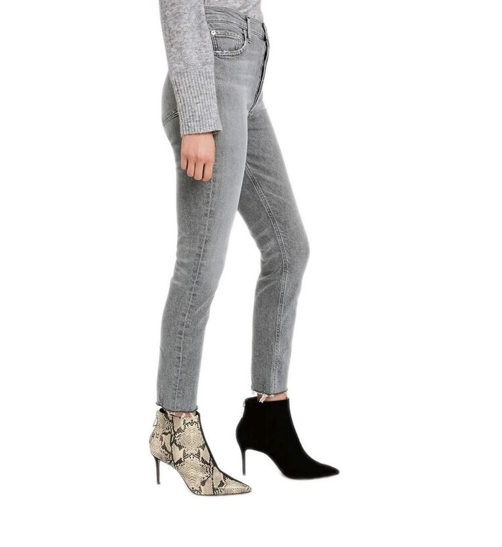 Agolde Button Fly High Rise Nico Jeans Gray Size 28